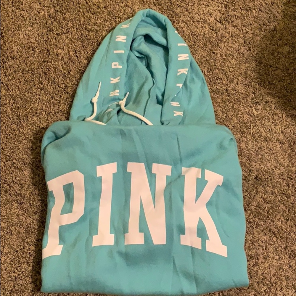 Turquoise PINK hoodie with pockets